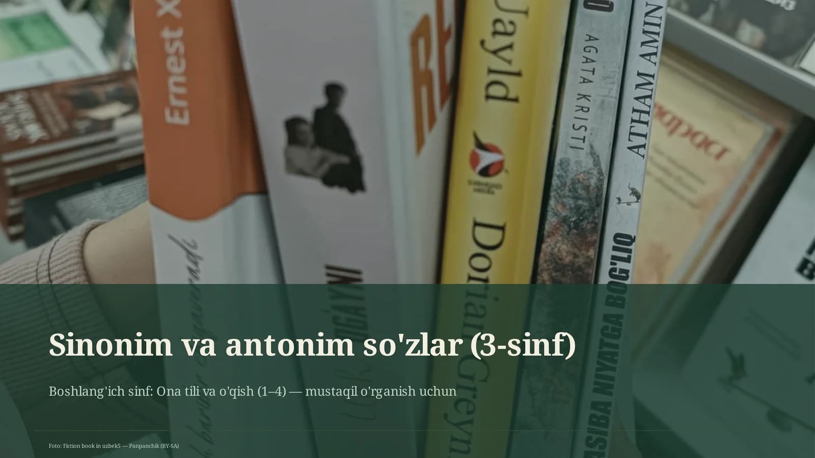 Sinonim va antonim so'zlar (3-sinf)