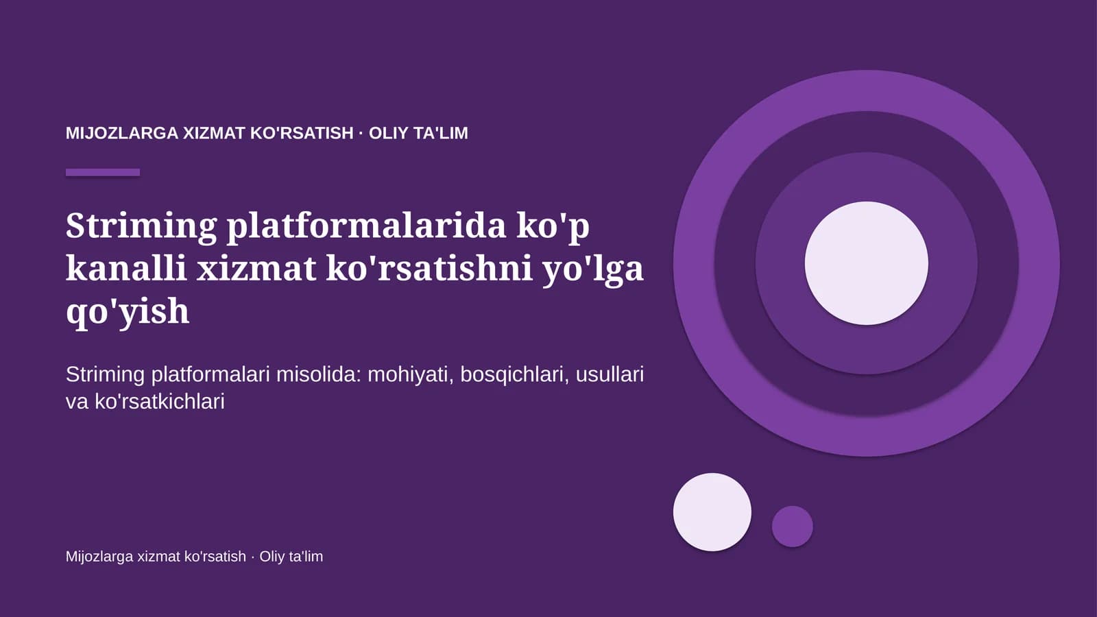 striming platformalarida ko'p kanalli xizmat ko'rsatishni yo'lga qo'yish 7955