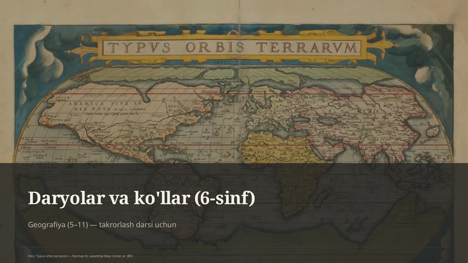 Daryolar va ko'llar (6-sinf)