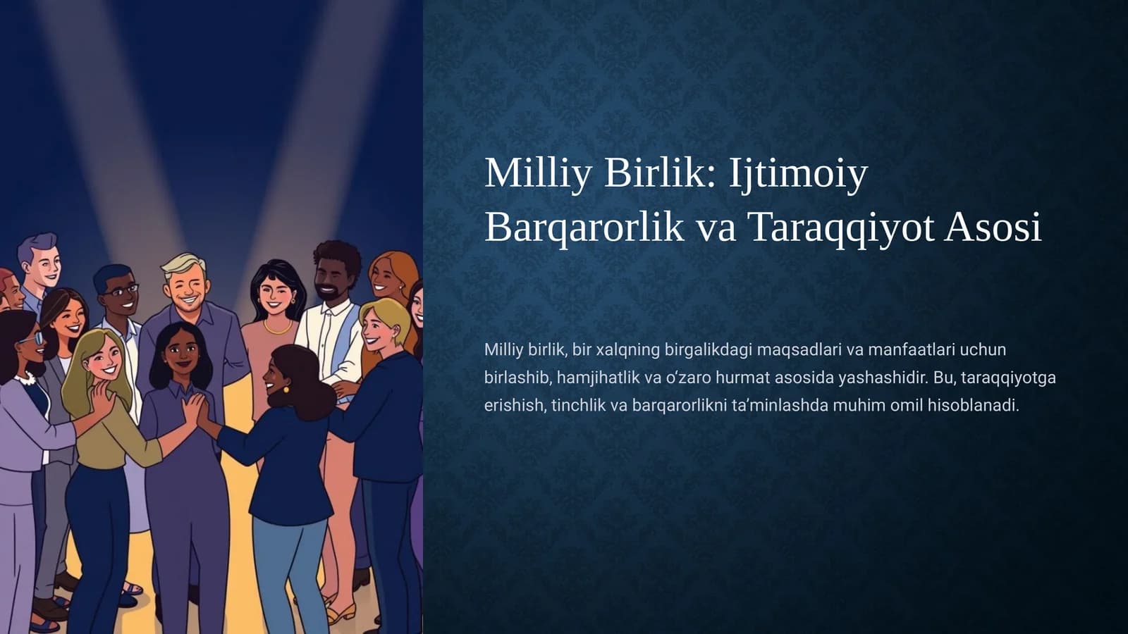 Milliy Birlik: Ijtimoiy Barqarorlik va Taraqqiyot Asosi