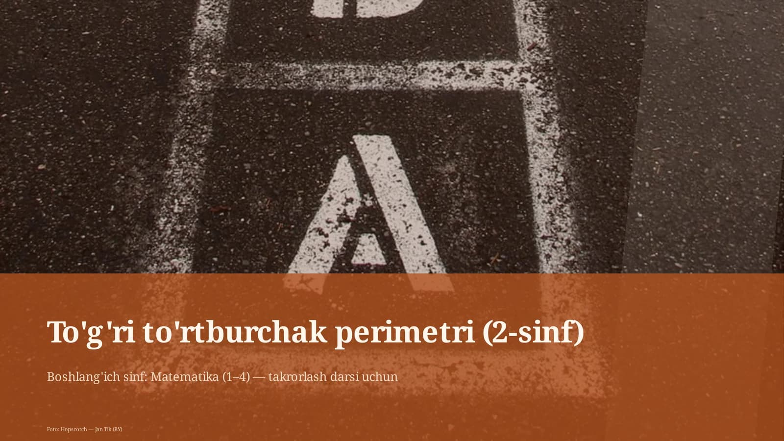 To'g'ri to'rtburchak perimetri (2-sinf)