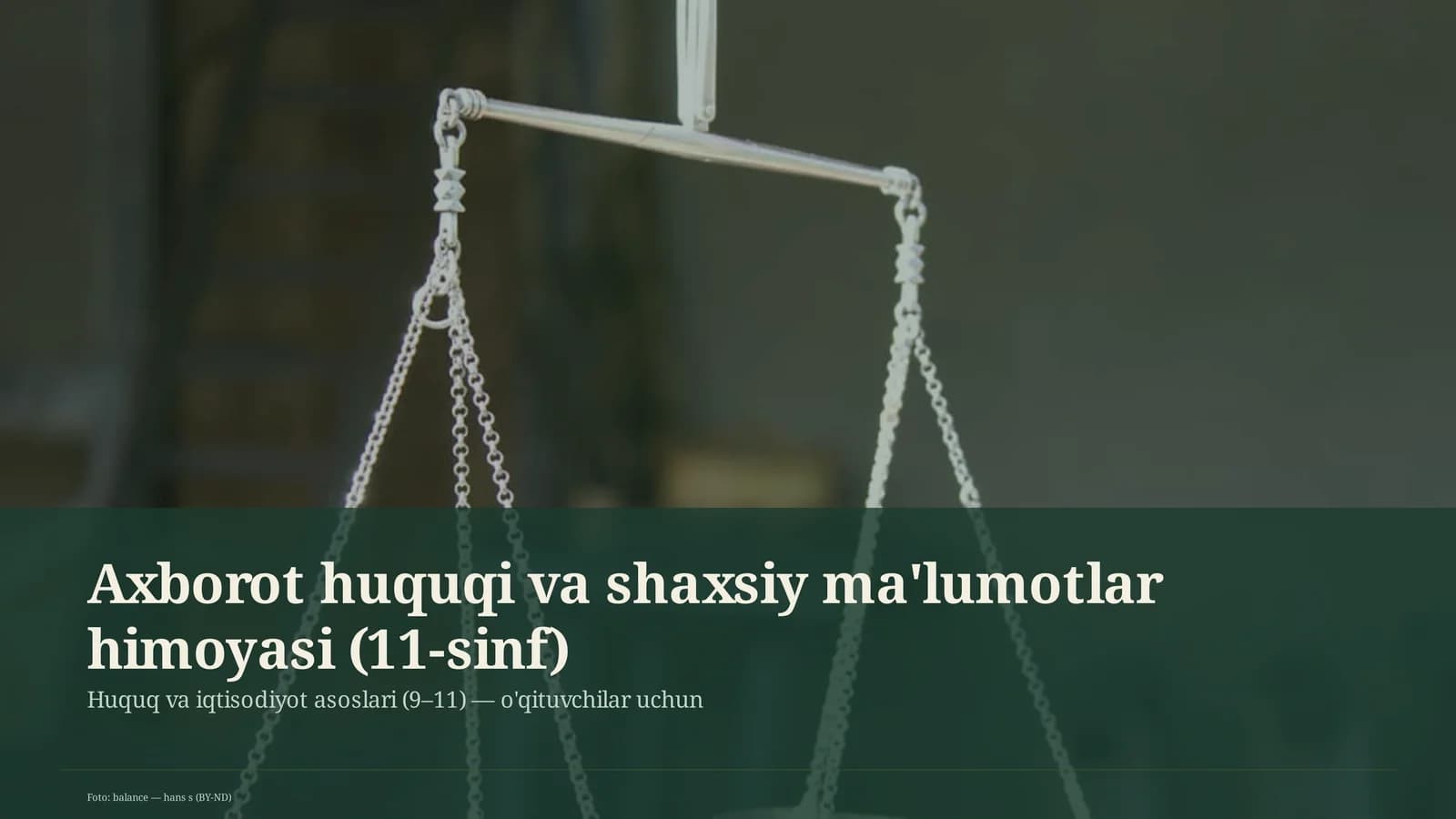 Huquq va iqtisodiyot asoslari (9–11)