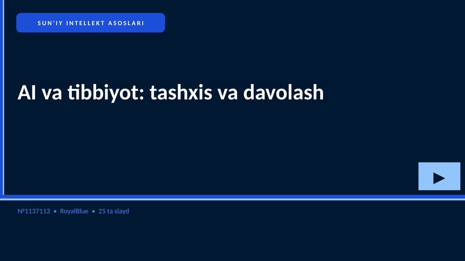 SUN'IY INTELLEKT ASOSLARI