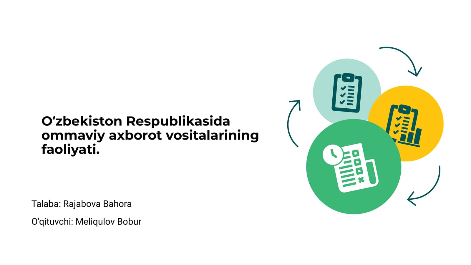 O‘zbekiston Respublikasida ommaviy axborot vositalarining faoliyati