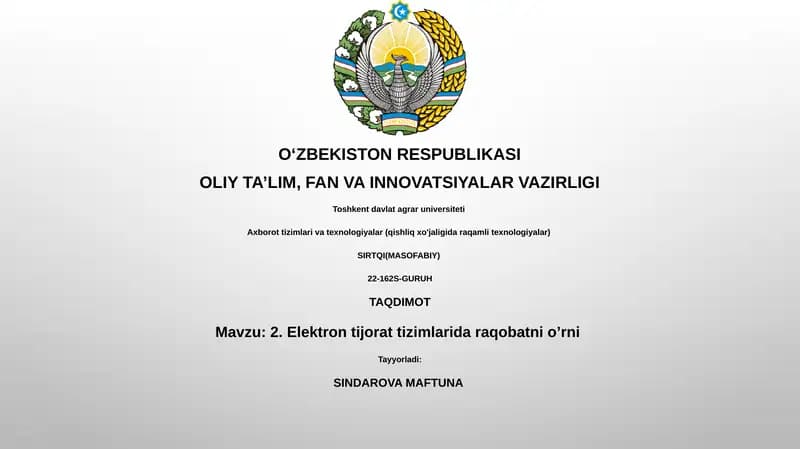Elektron tijoratda raqobat strategiyalari