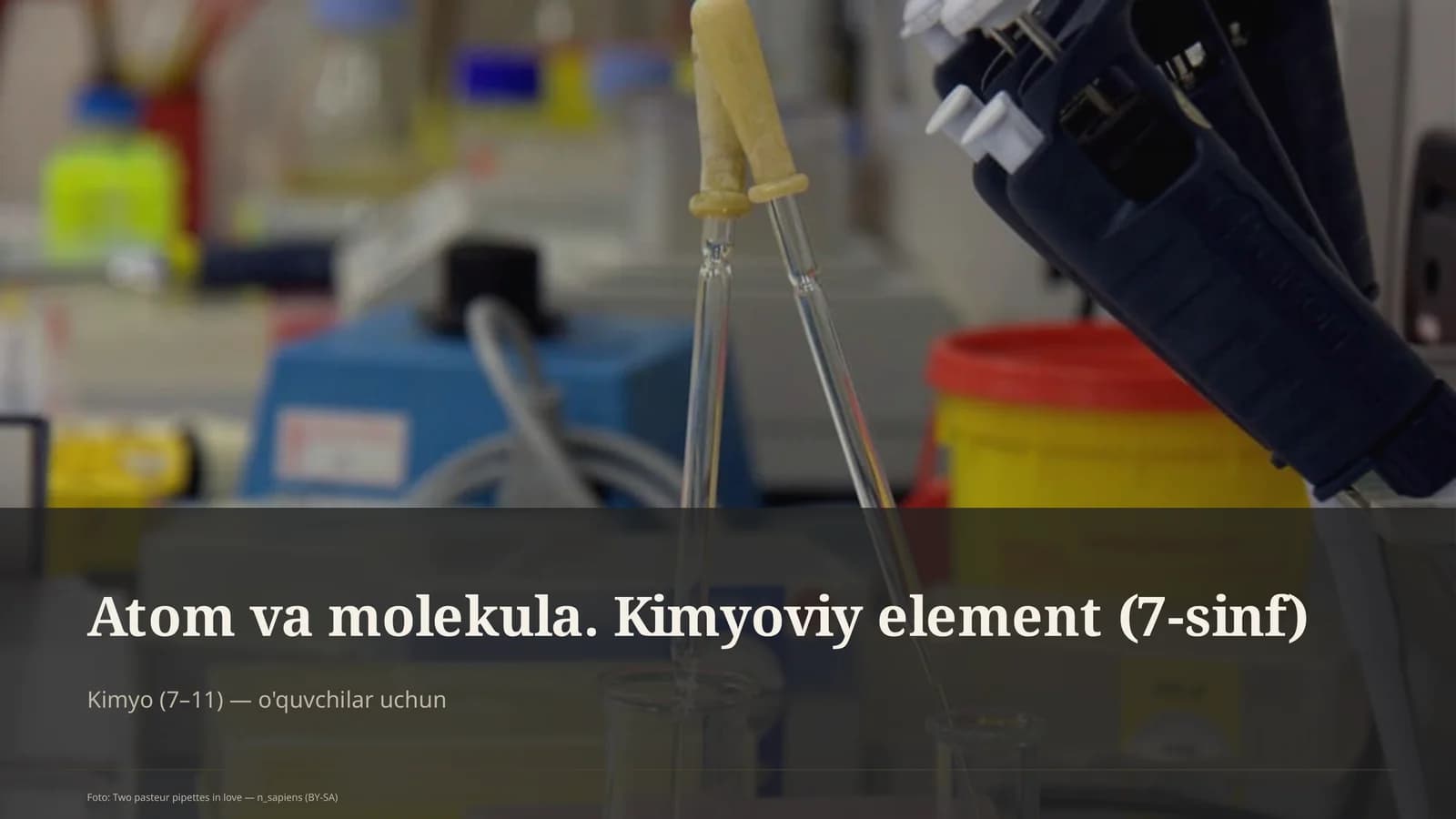 Atom va molekula. Kimyoviy element (7-sinf)