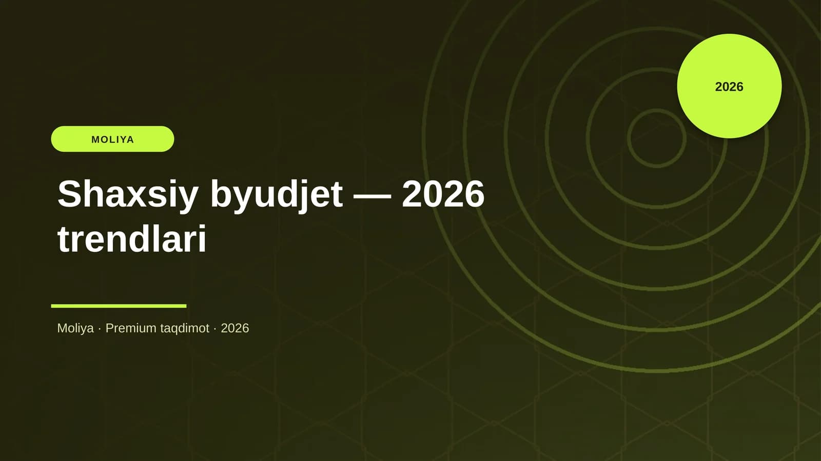 Shaxsiy byudjet — 2026 trendlari