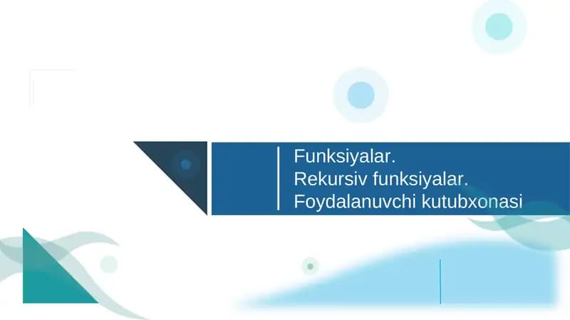 Funksiyalar
