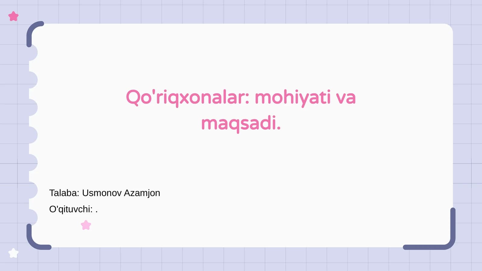 Qo'riqxonalar: mohiyati va maqsadi