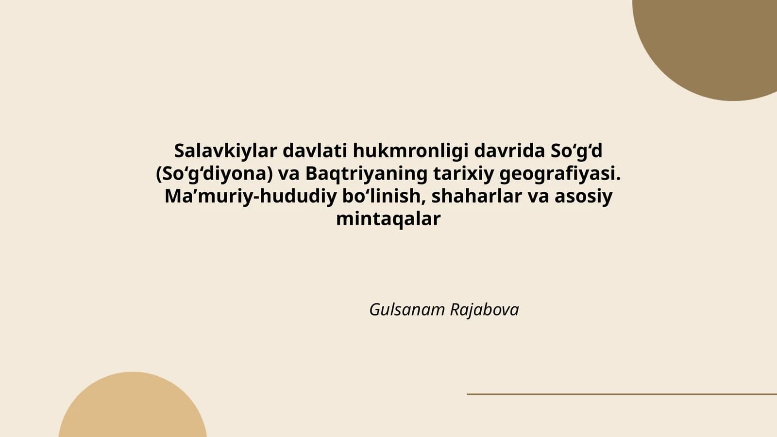 So‘g‘d (So‘g‘diyona) va Baqtriyaning tarixiy geografiyasi