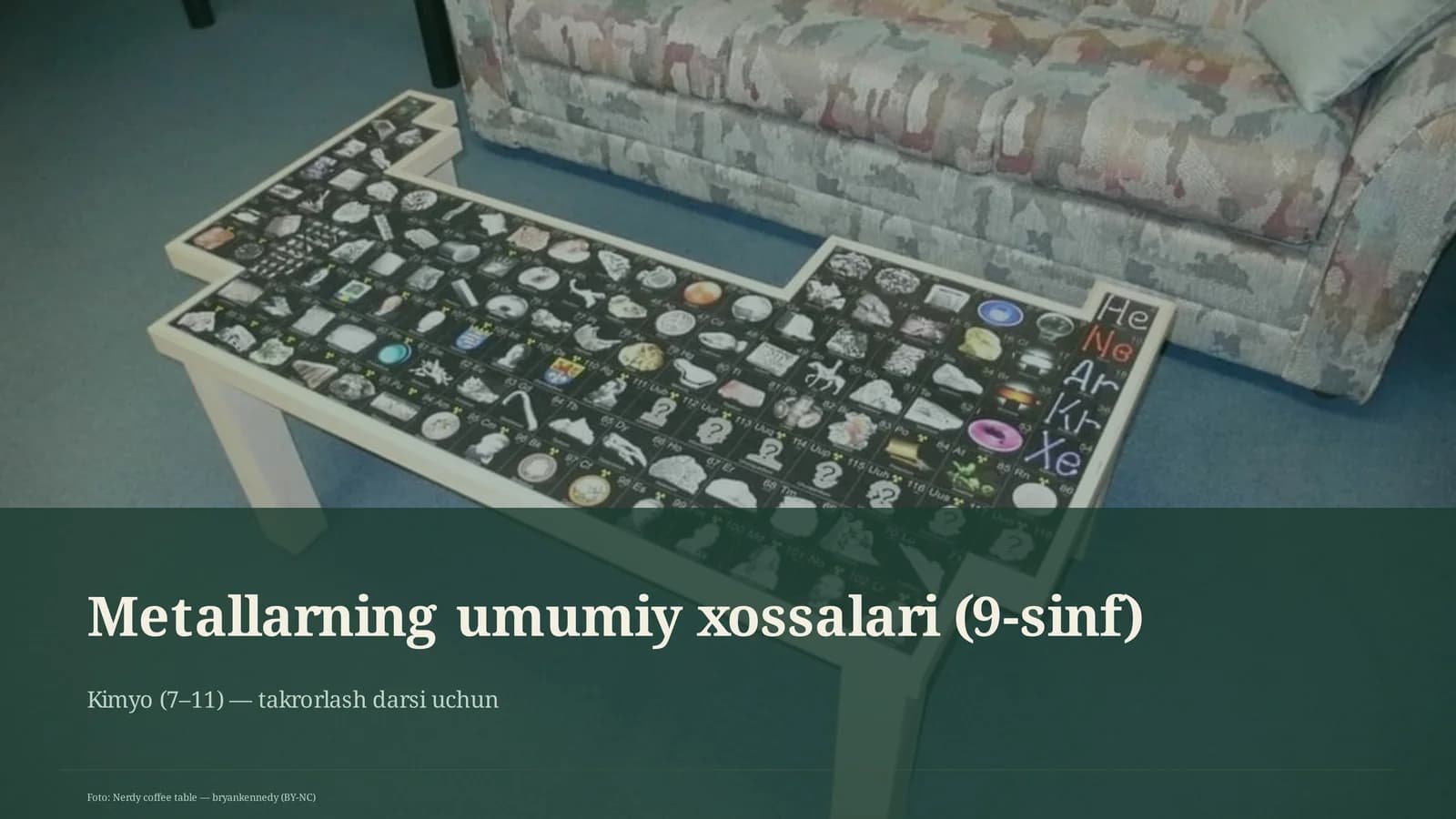 Metallarning umumiy xossalari (9-sinf)