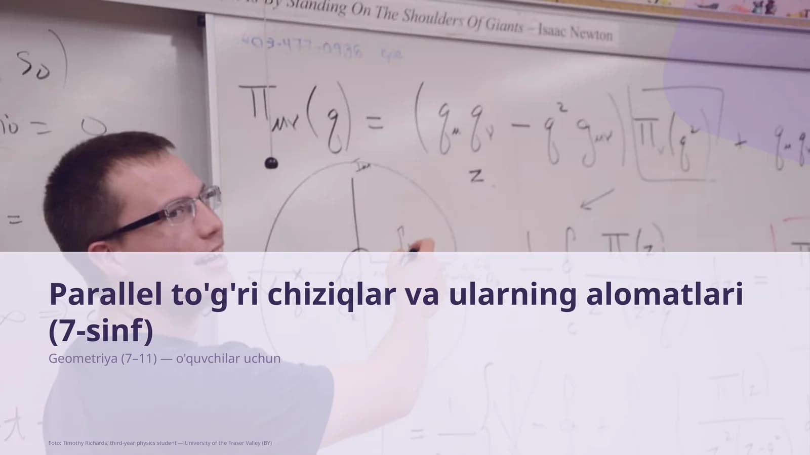 Parallel to'g'ri chiziqlar va ularning alomatlari (7-sinf)