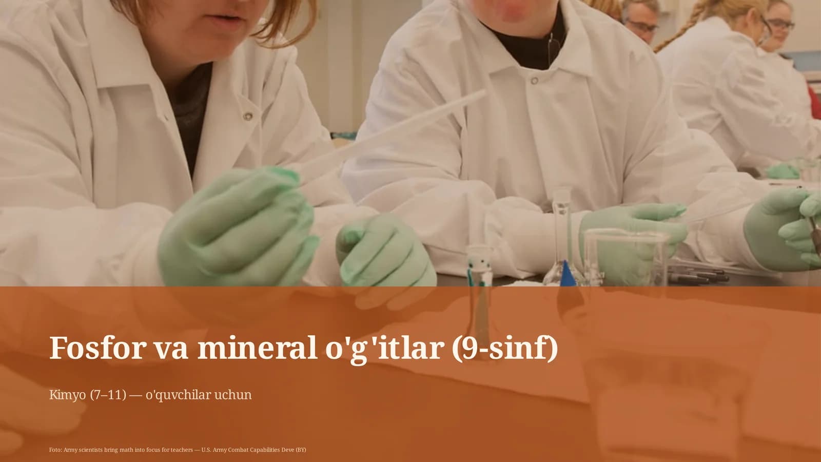 Fosfor va mineral o'g'itlar (9-sinf)