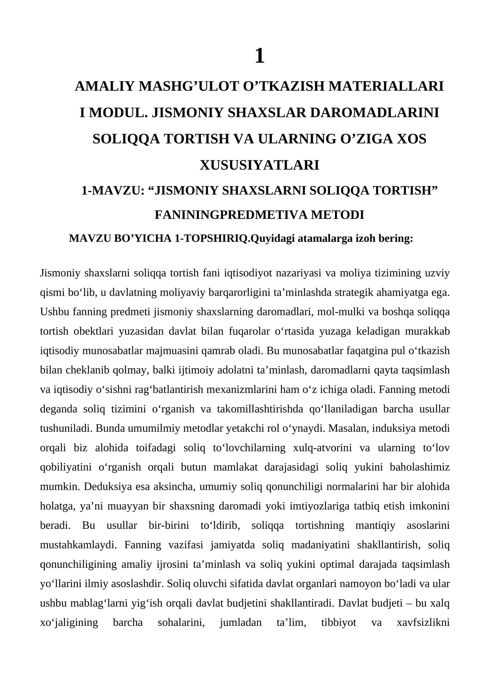 JISMONIY SHAXSLARNI SOLIQQA TORTISH