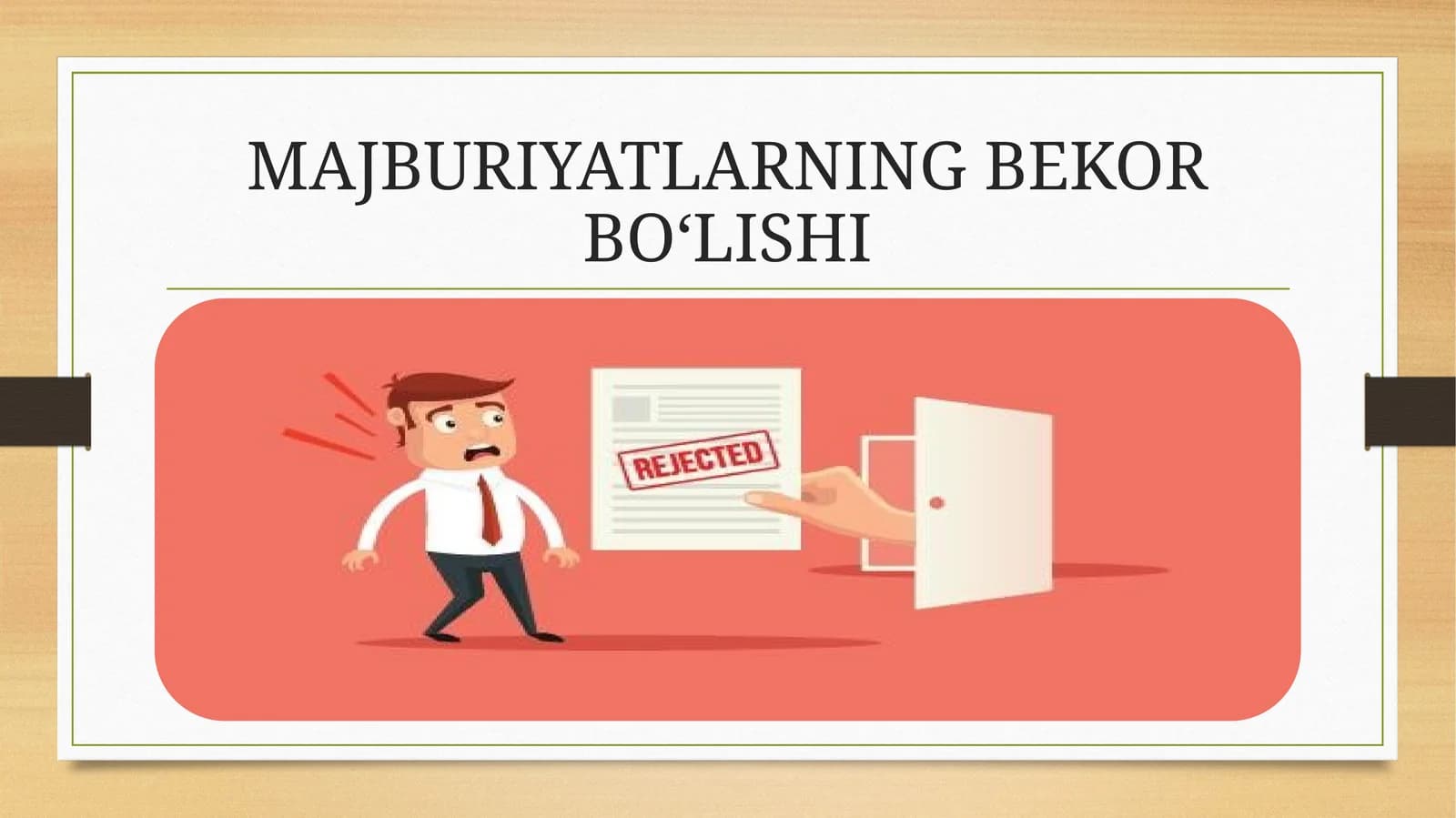 Majburiyatlarning bekor bo‘lishi