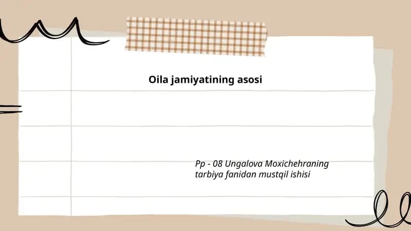 Oila institutining tarixi