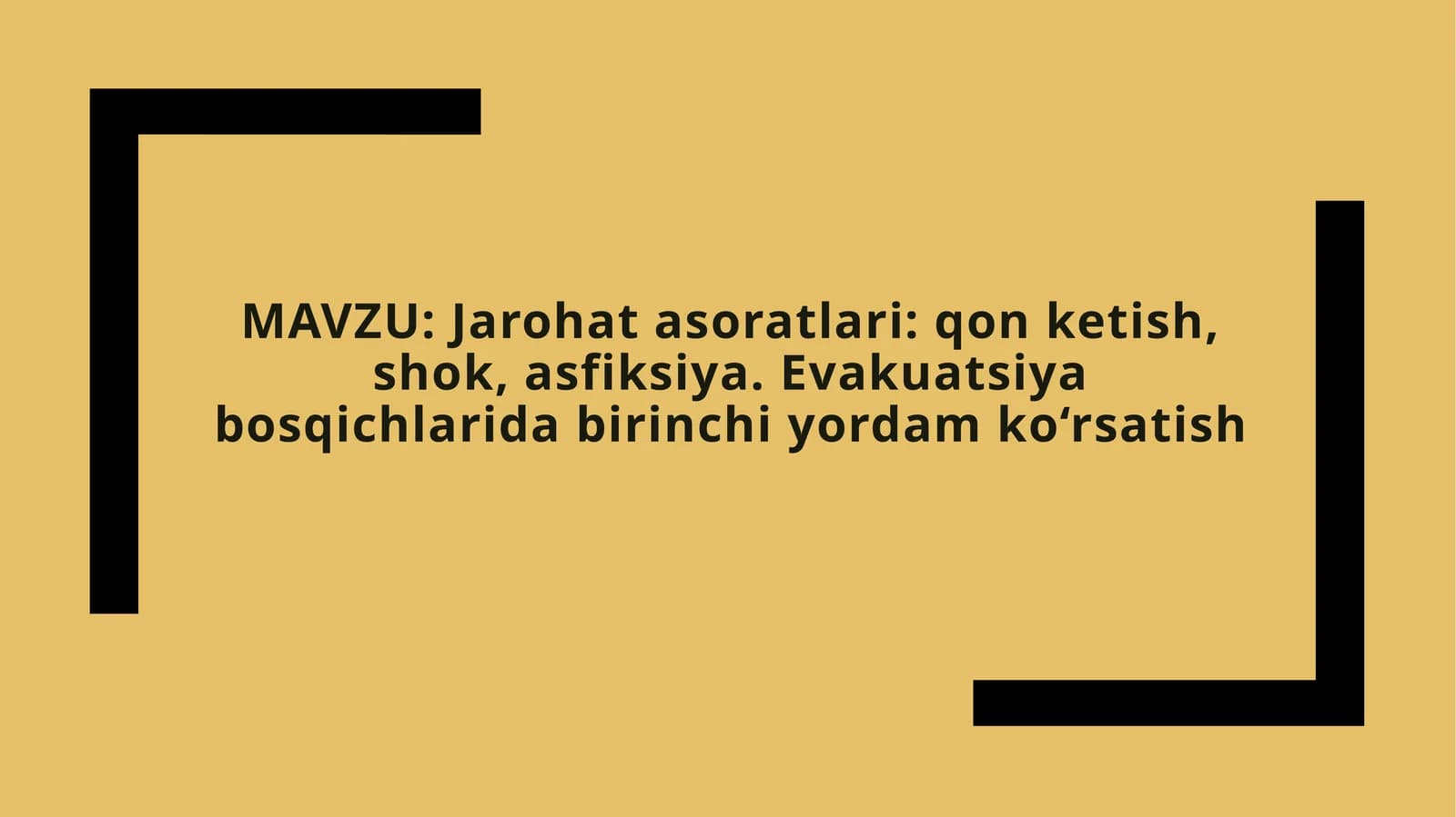 Jarohatlar asoratida qon ketishi