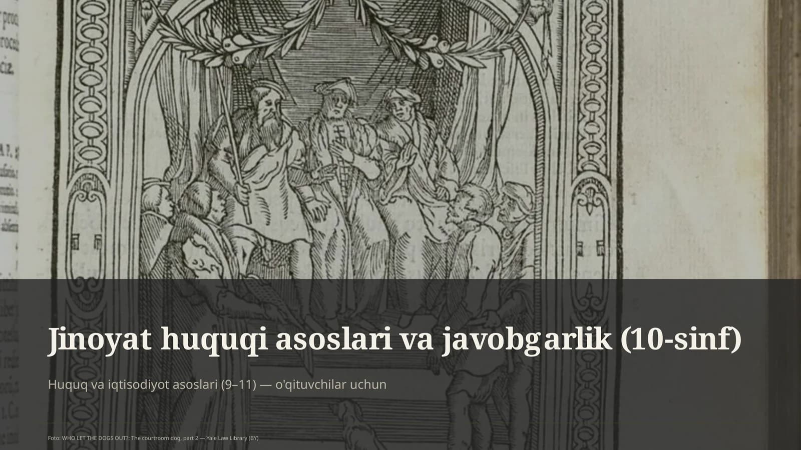 Jinoyat huquqi asoslari va javobgarlik (10-sinf)