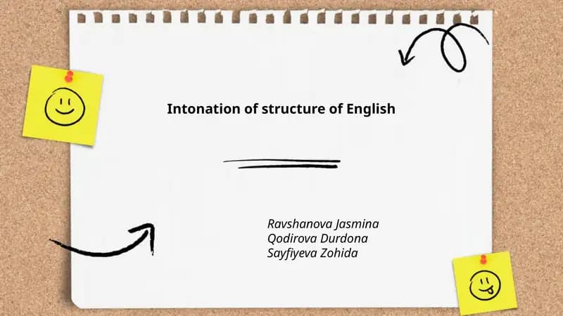 Intonation of structure of English