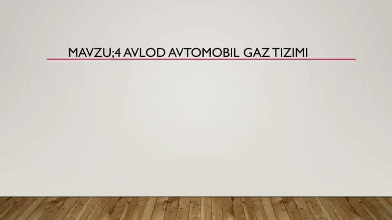 4 avlod avtomobil gaz tizimi