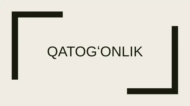 Qatogʻonlik
