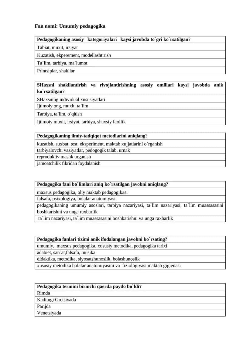 Umumiy pedagogika
