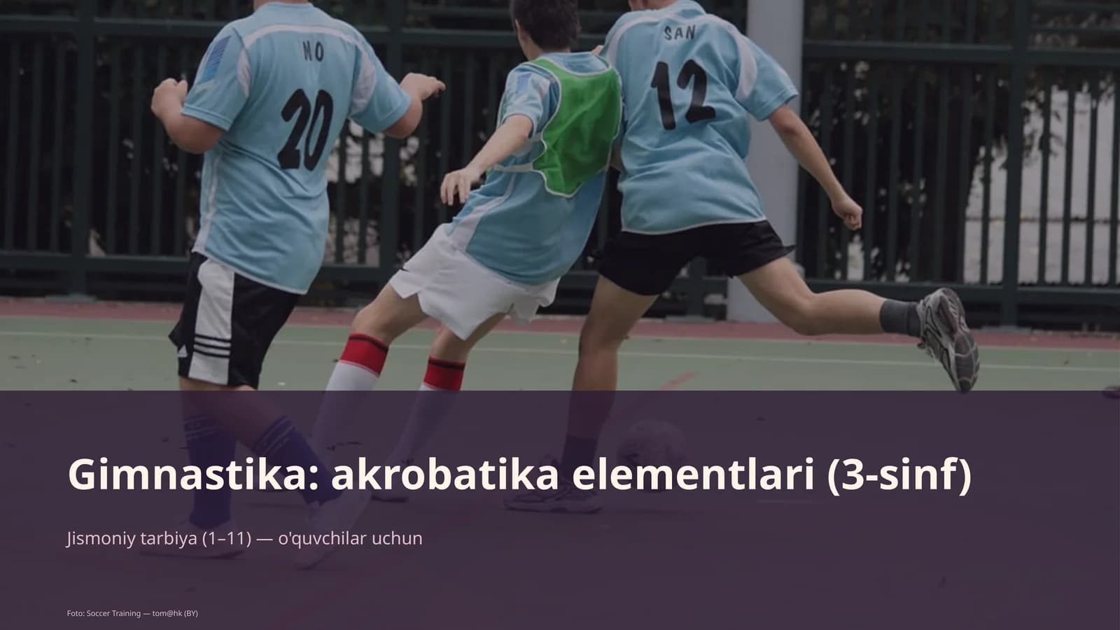 Gimnastika: akrobatika elementlari (3-sinf)