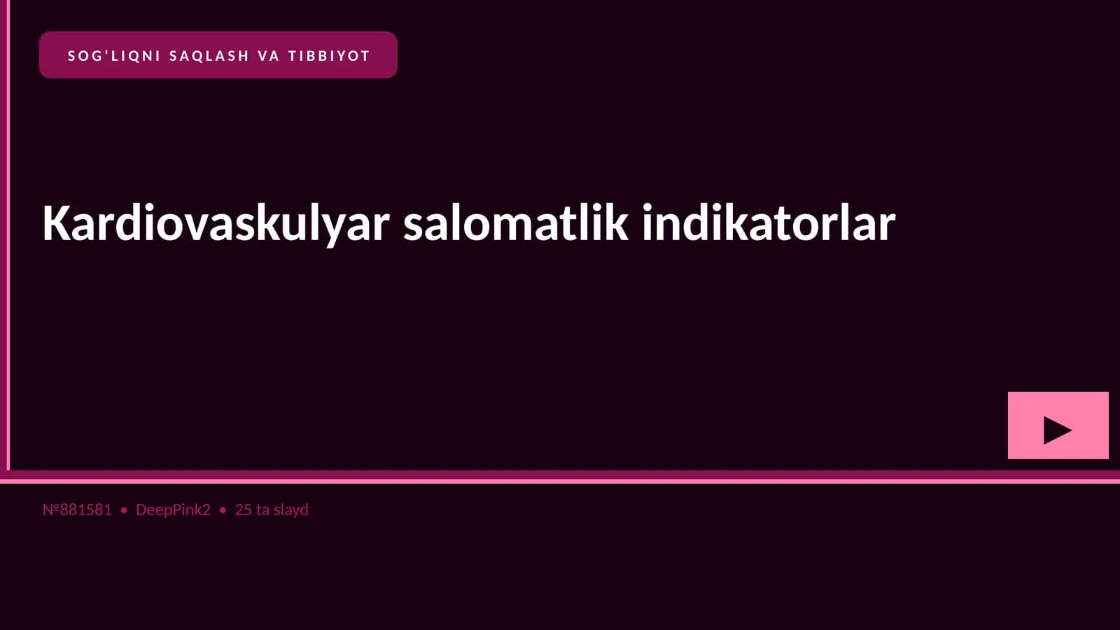 Kardiovaskulyar salomatlik indikatorlar