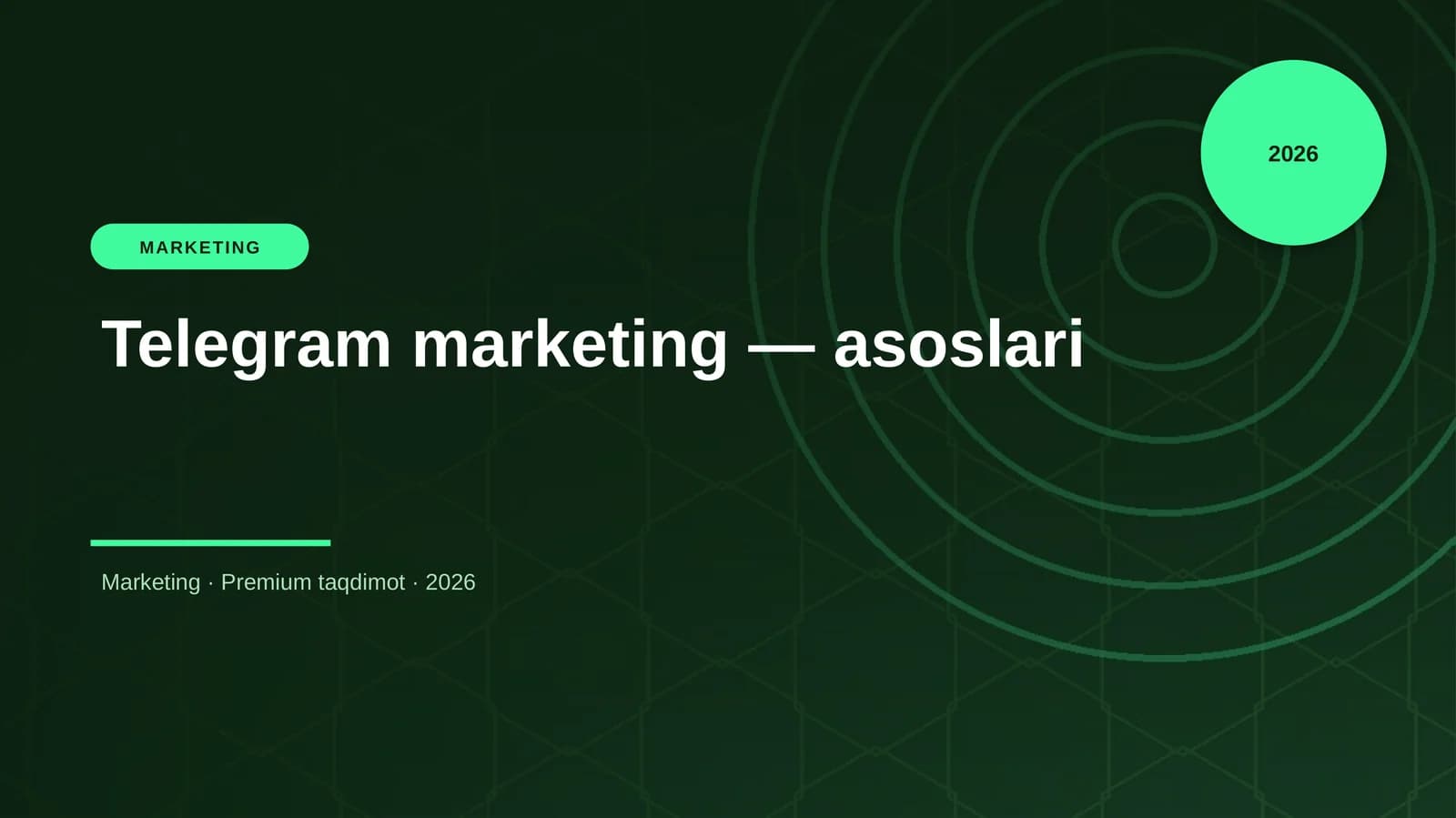 Telegram marketing — asoslari