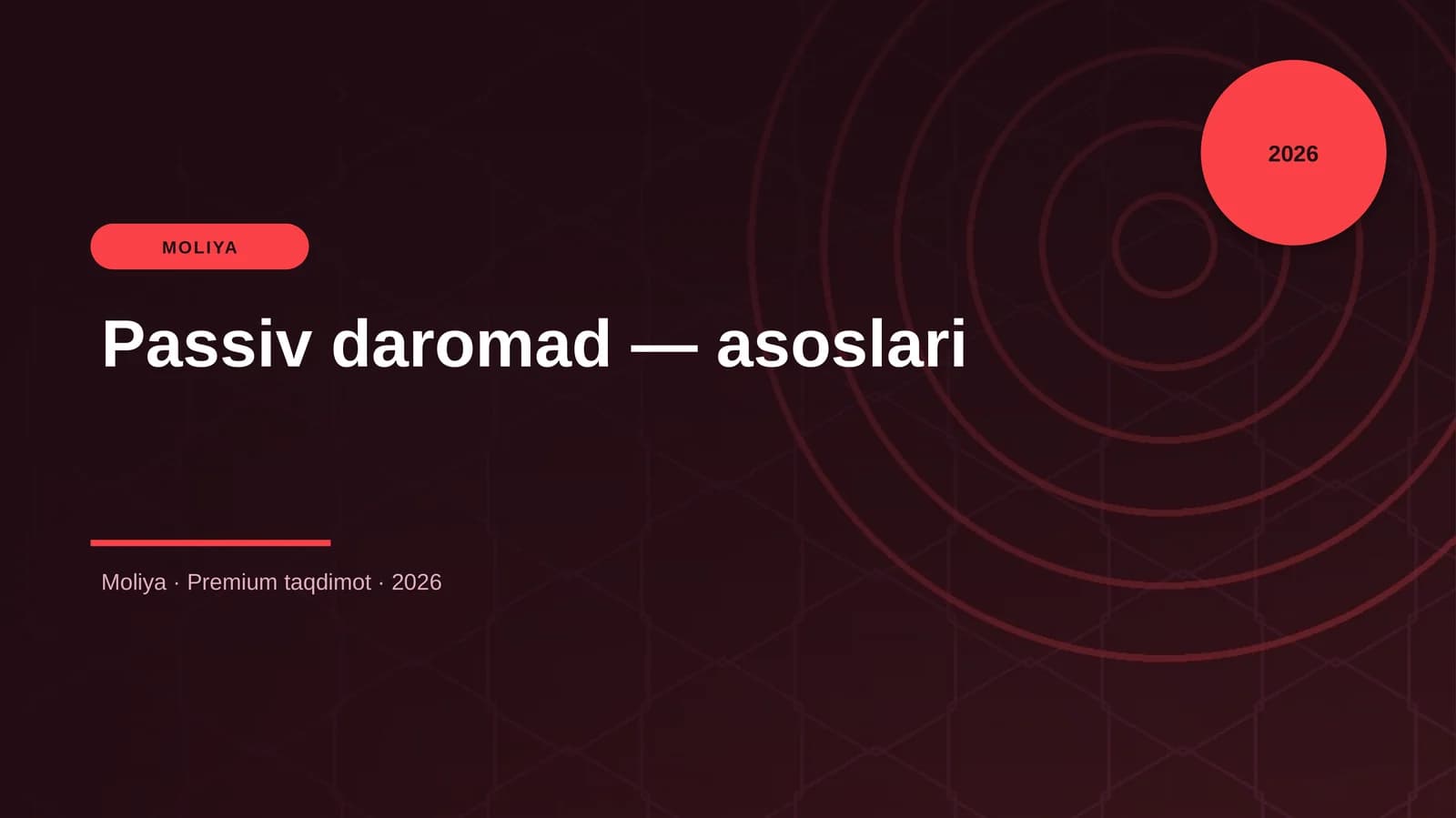 Passiv daromad — asoslari