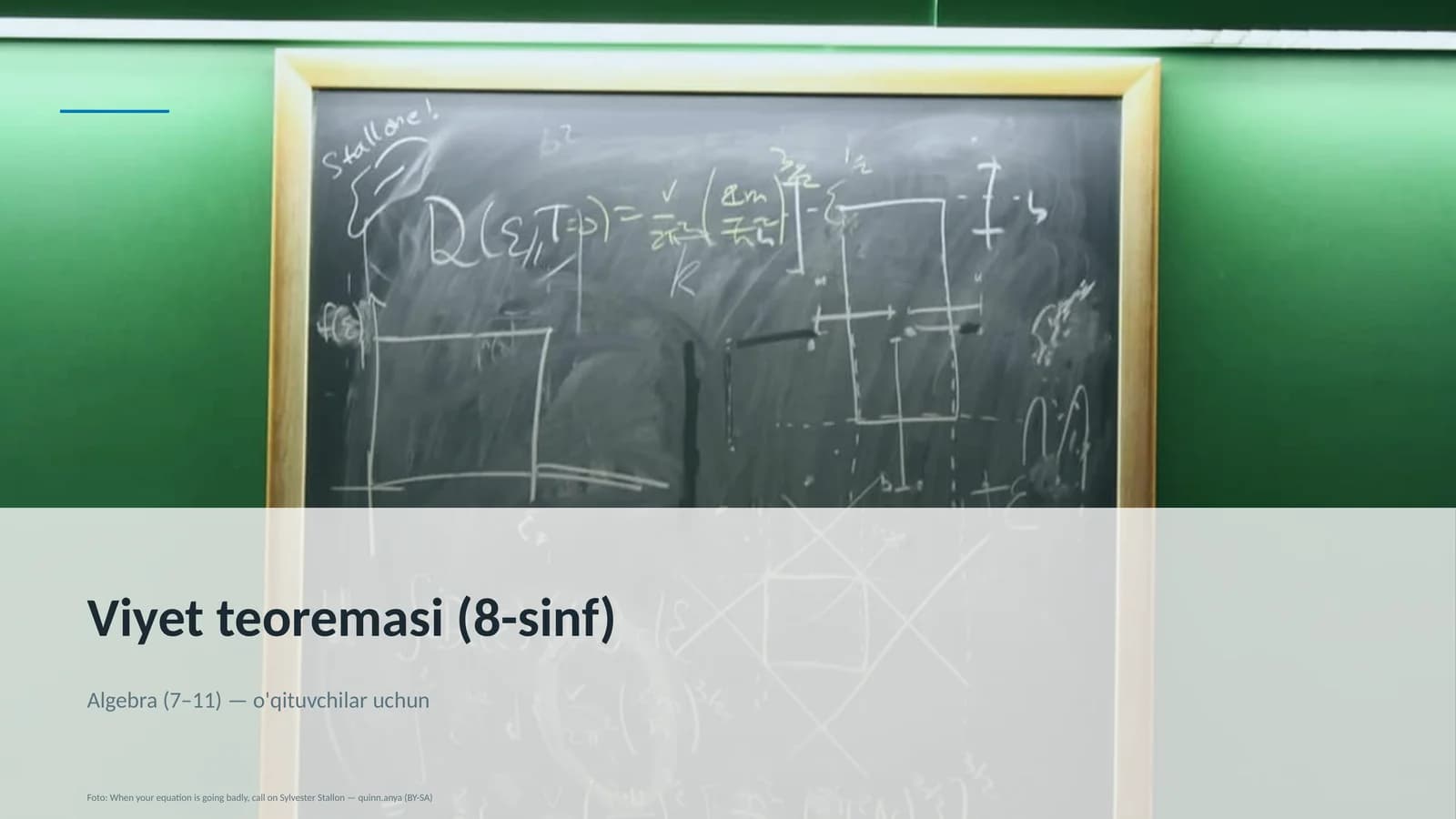 Viyet teoremasi (8-sinf)