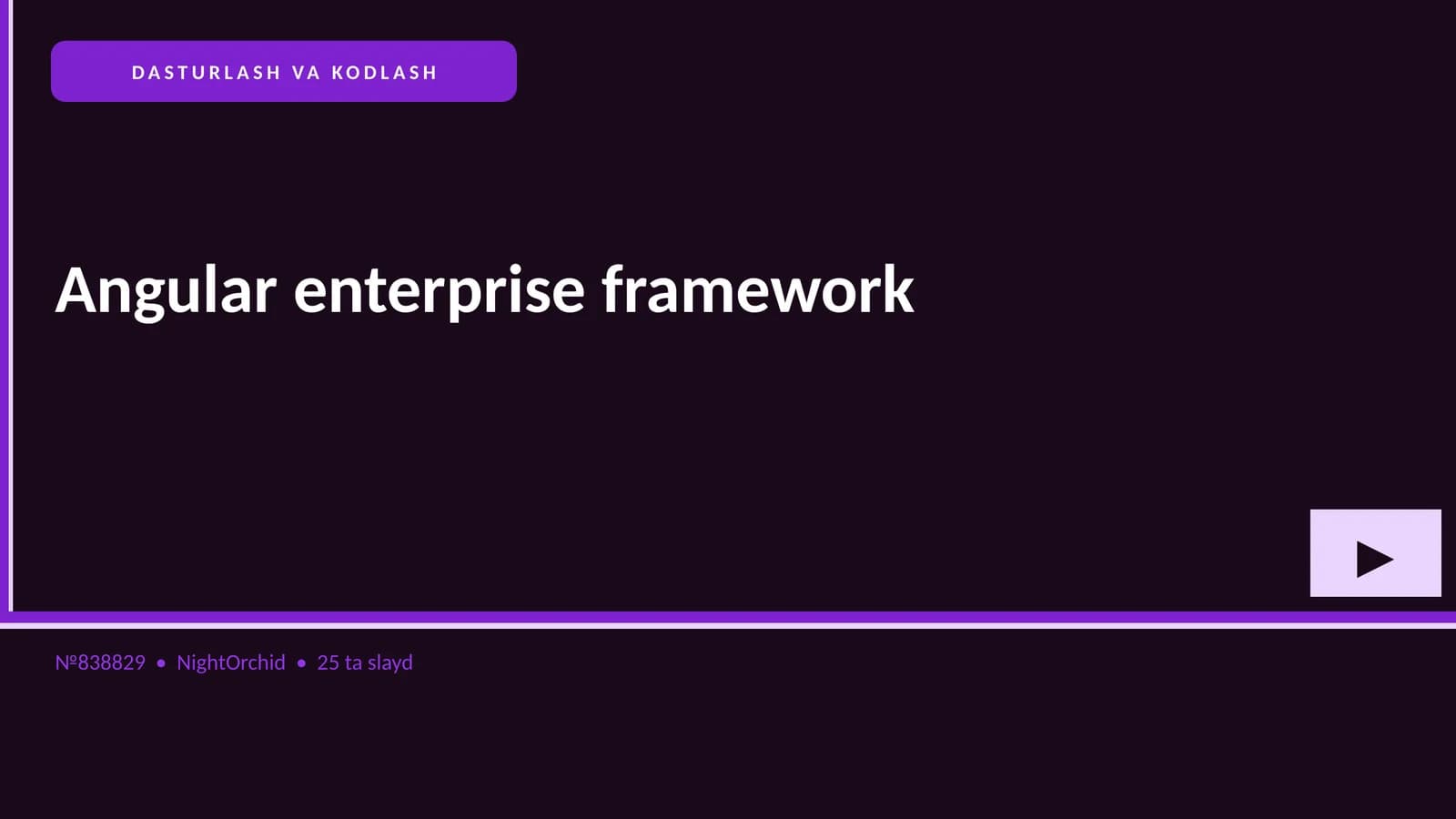 Angular enterprise framework