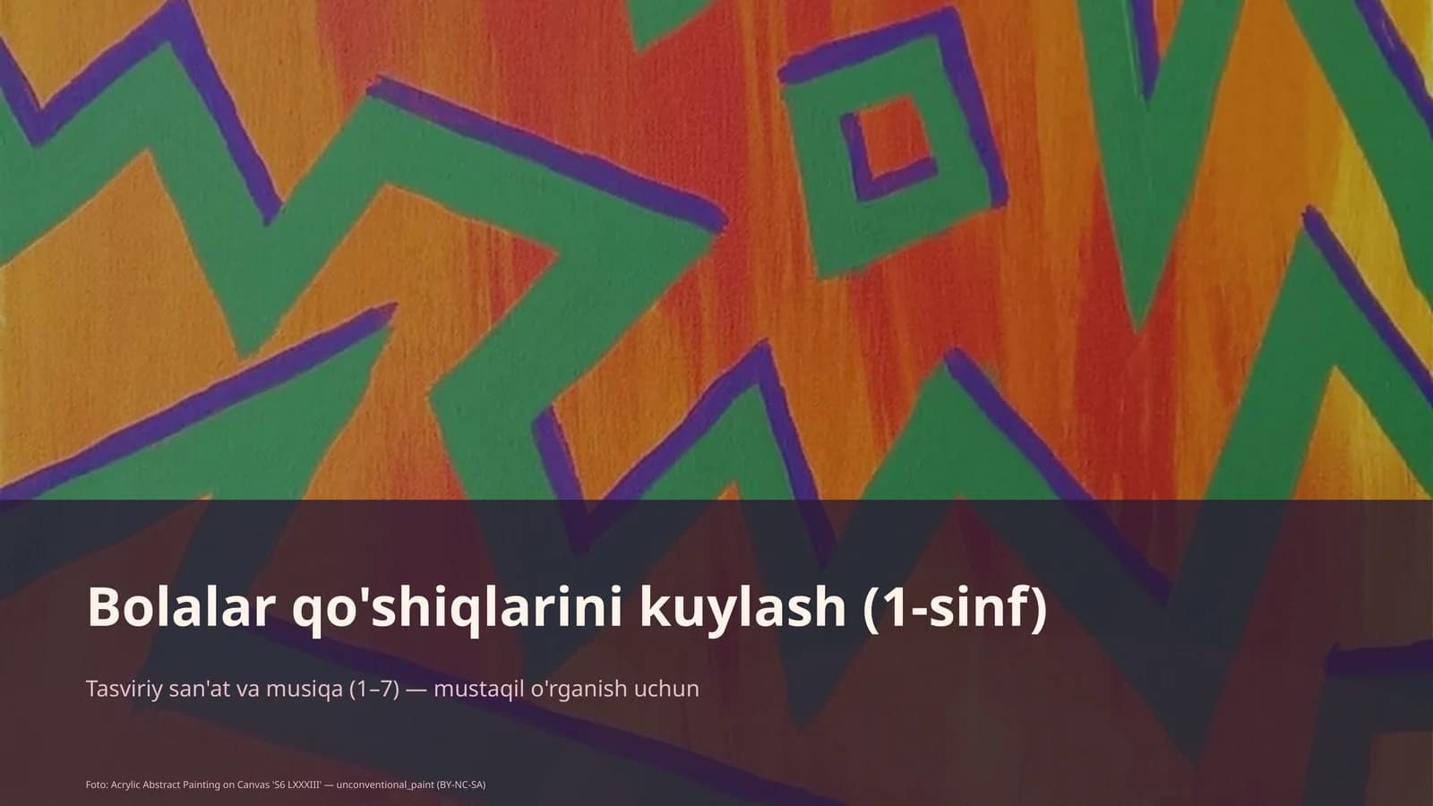 Tasviriy san'at va musiqa (1– 7)