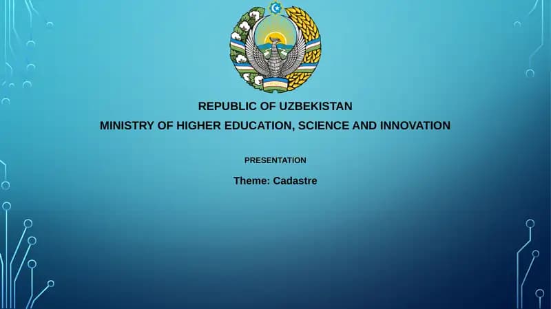 Cadastre Presentation