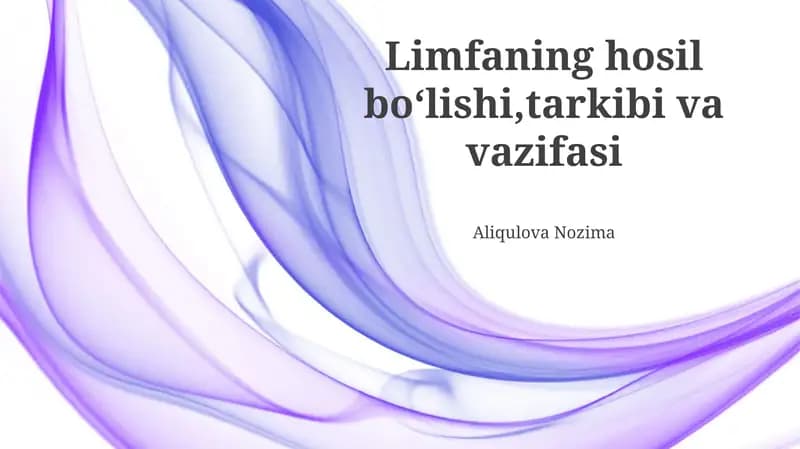 Limfa tarkibi