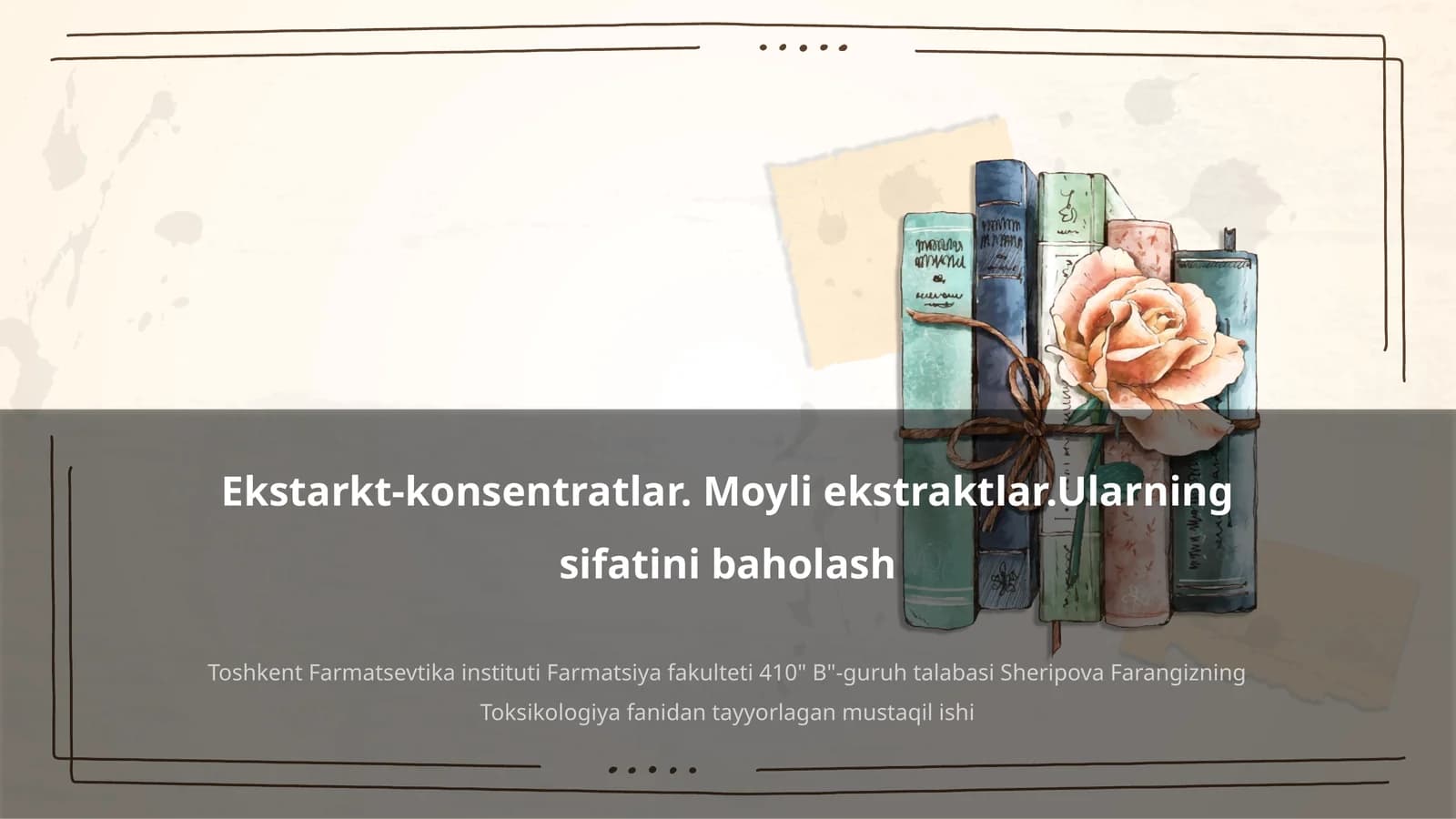 Ekstarkt-konsentratlar va moyli ekstraktlar