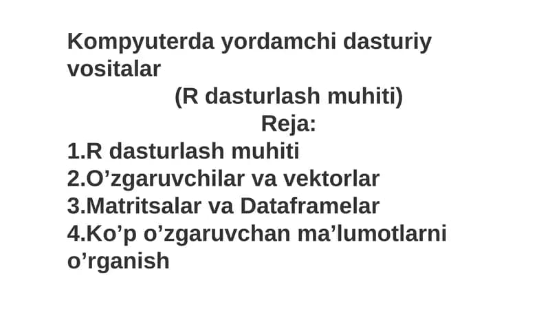 Kompyuterda yordamchi dasturiy vositalar