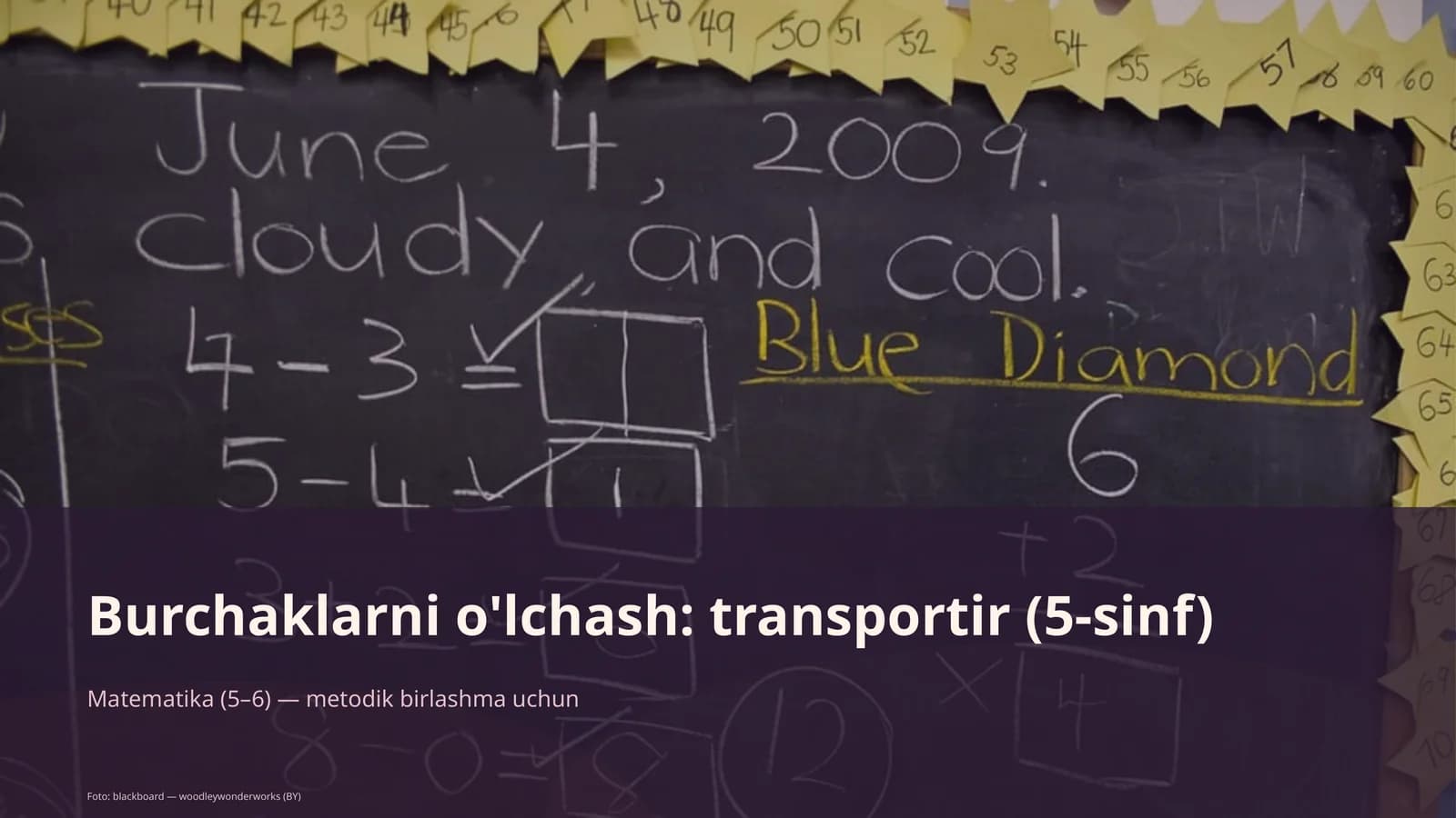 Burchaklarni o'lchash: transportir (5-sinf)