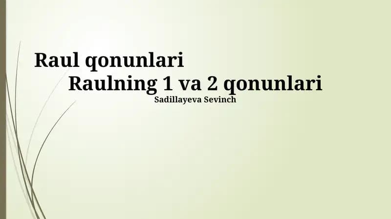 Raul qonunlari