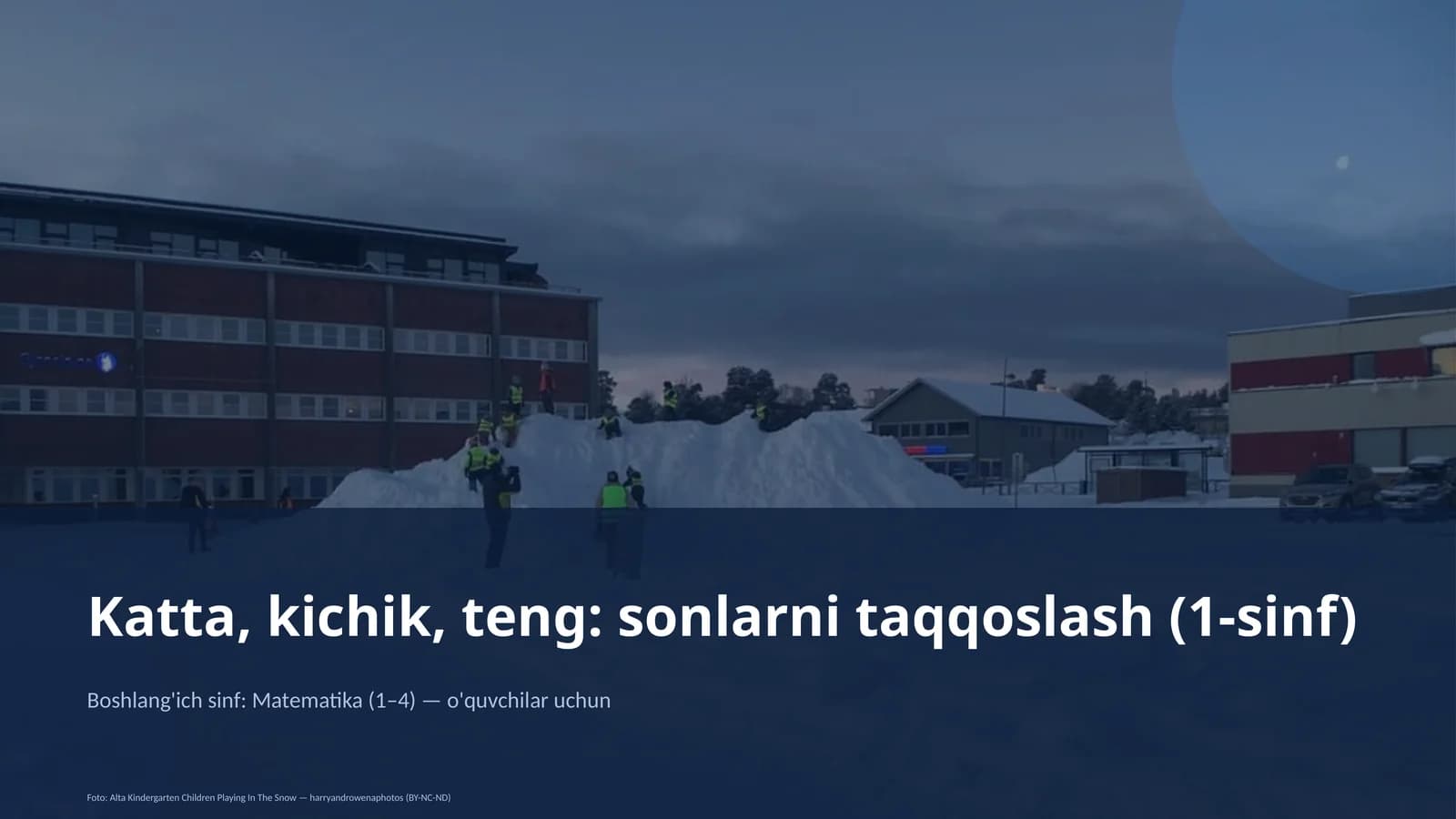 Katta, kichik, teng: sonlarni taqqoslash (1-sinf)