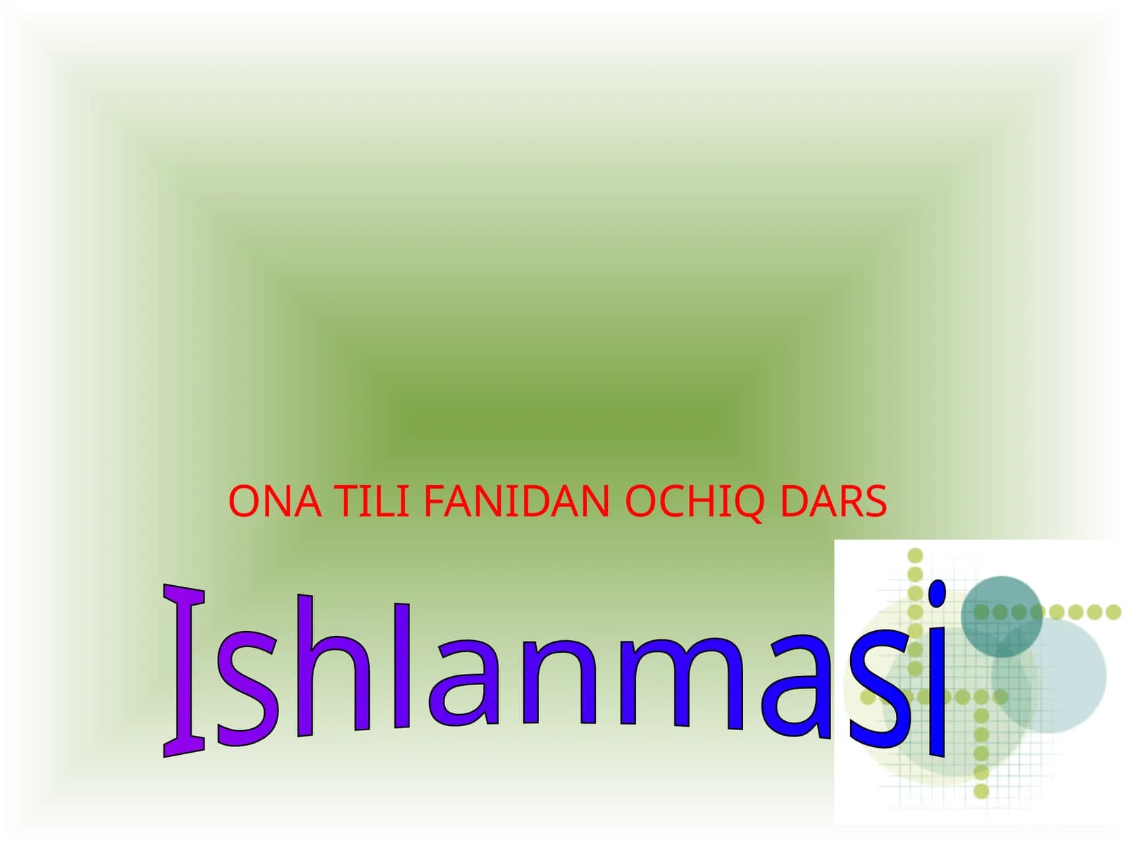 3-sinf ONA TILI FANIDAN OCHIQ DARS