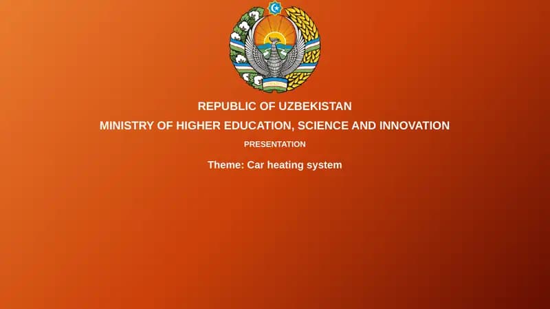 Car heating system fundamentals