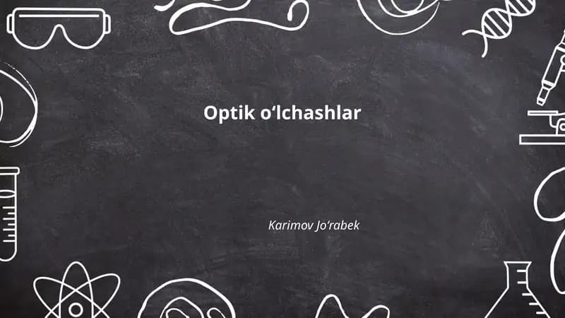 Optik oʻlchashlar
