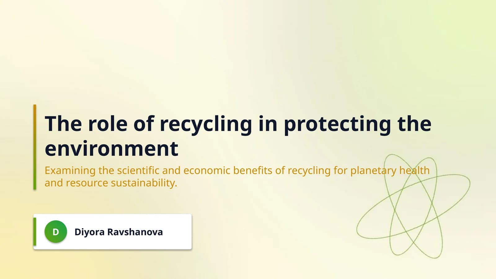 The role of recycling in protecting the environment