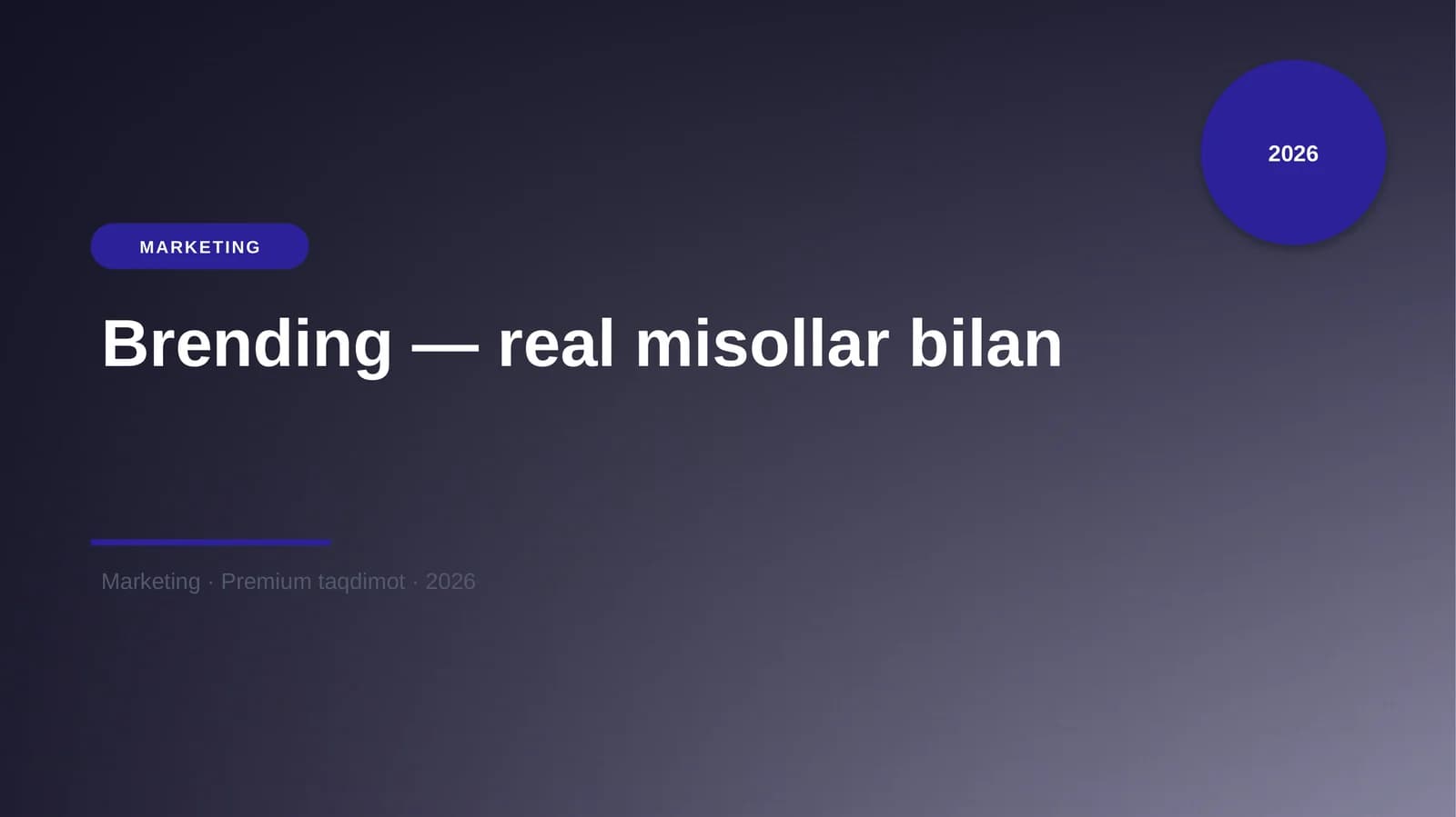 Brending — real misollar bilan