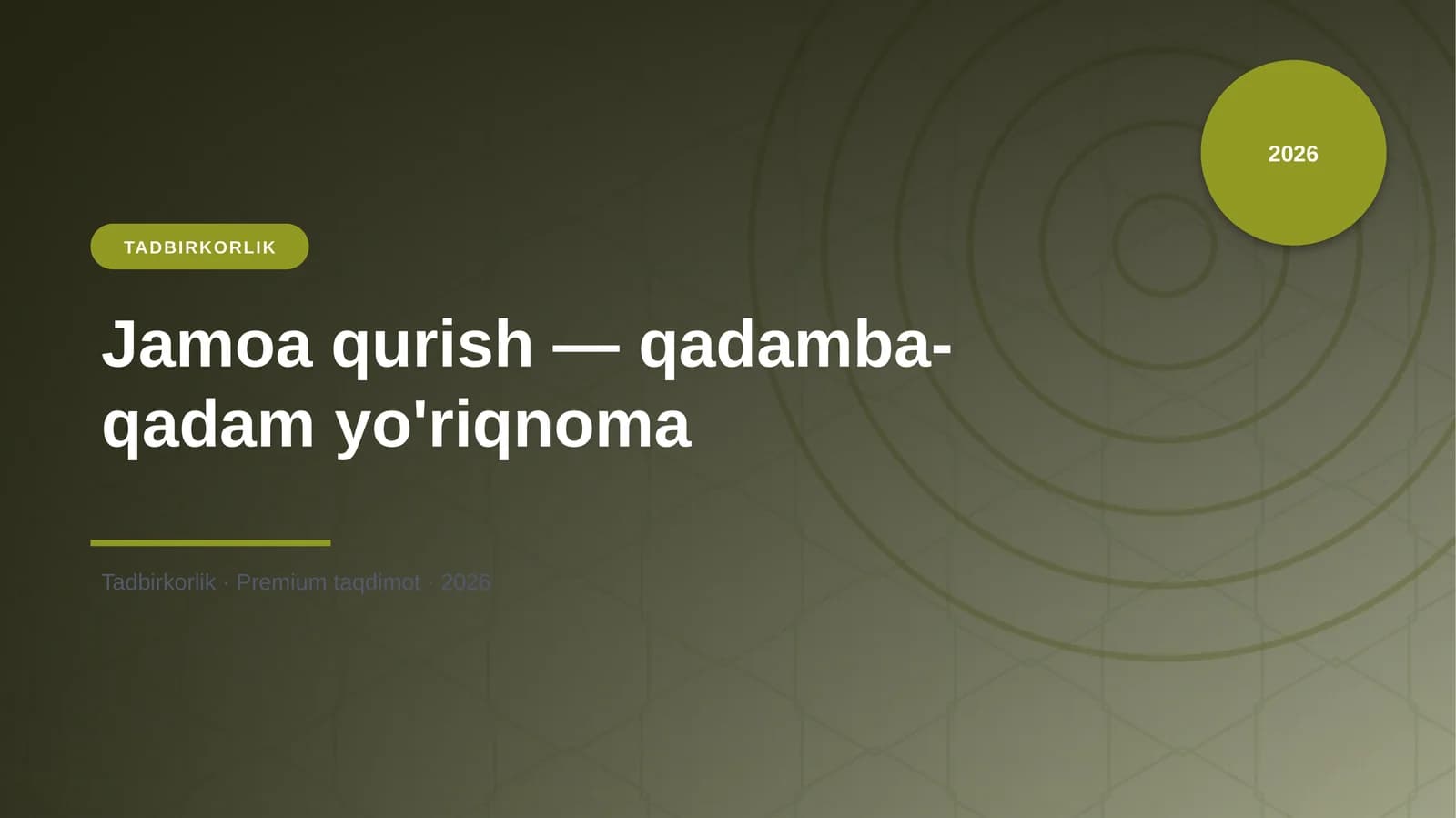 Jamoa qurish — qadamba-qadam yo'riqnoma