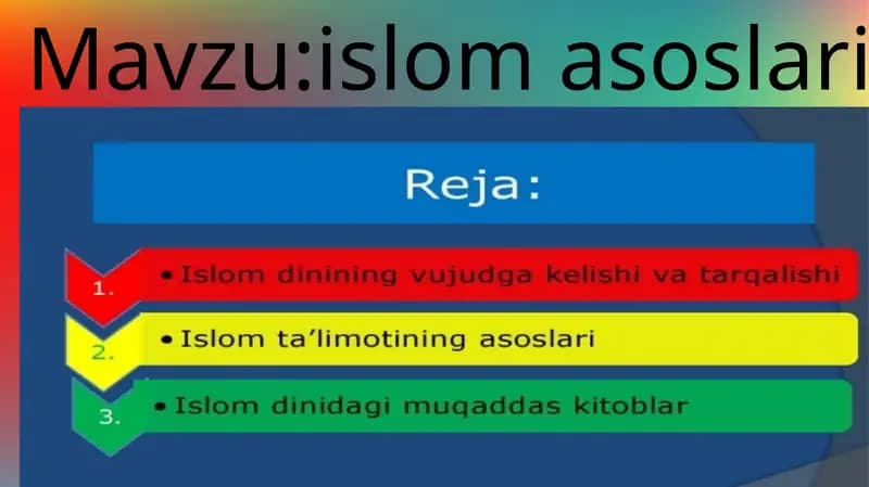 islom asoslari