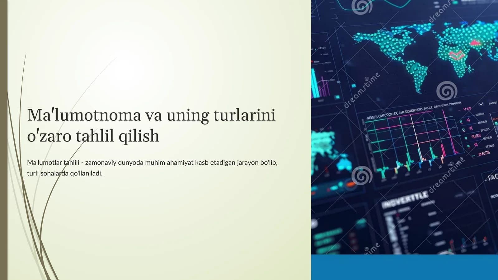 Malumotnoma va uning o`zaro tahlil qilish