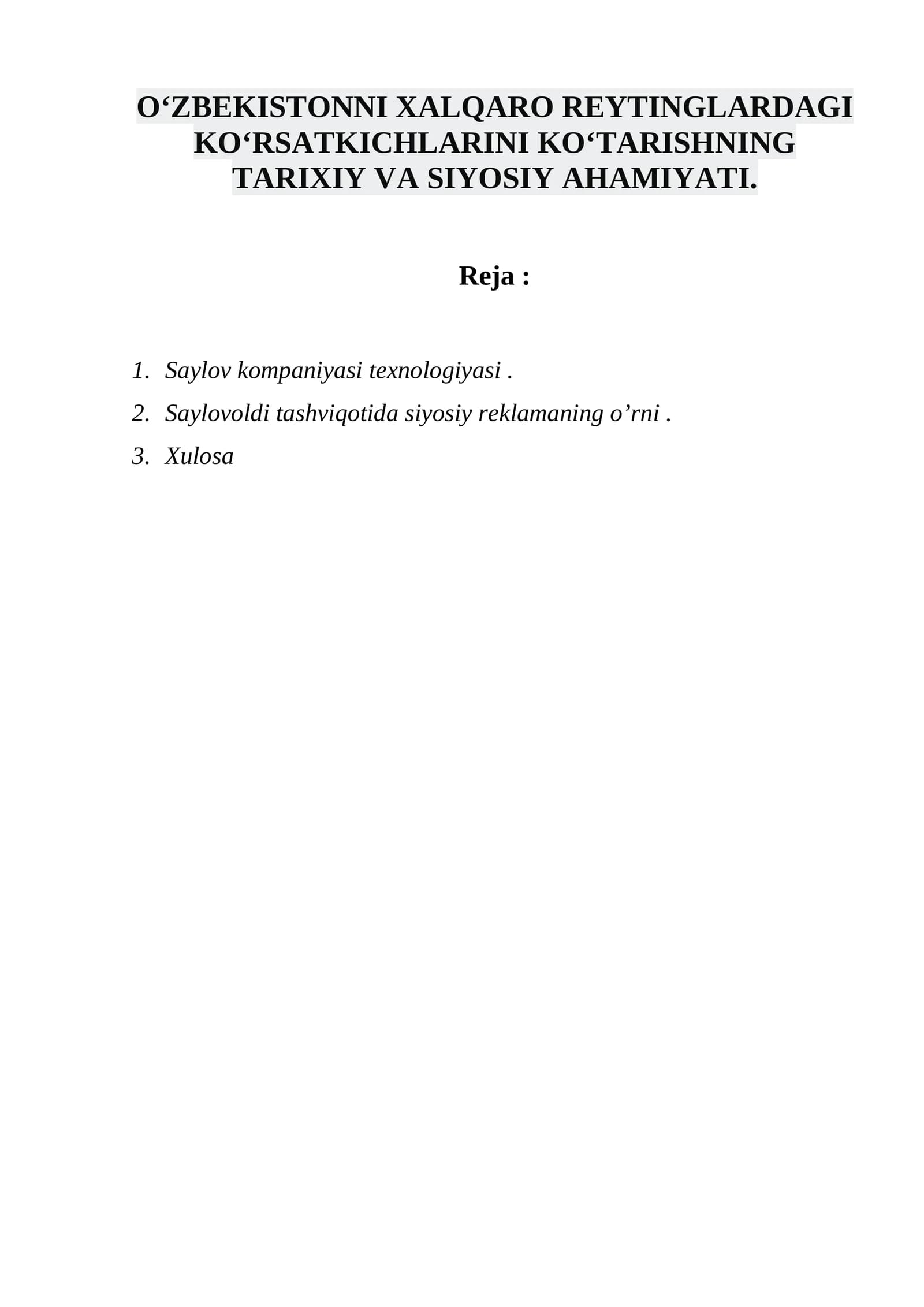 Saylov texnologiyalari