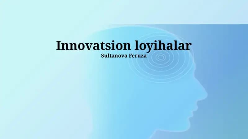 Innovatsion loyihalar